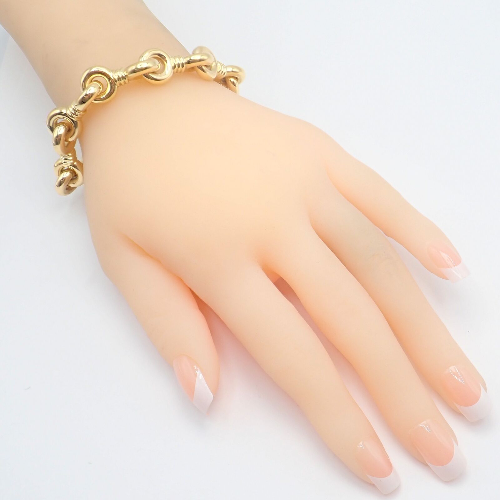 Punk Style Bracelet Set Chunky Alloy Chain Hand Jewelry - Temu